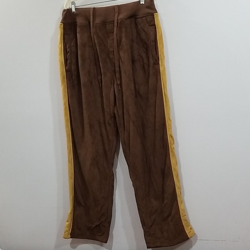 Delf men's brown and mustard 2xl sweat pants